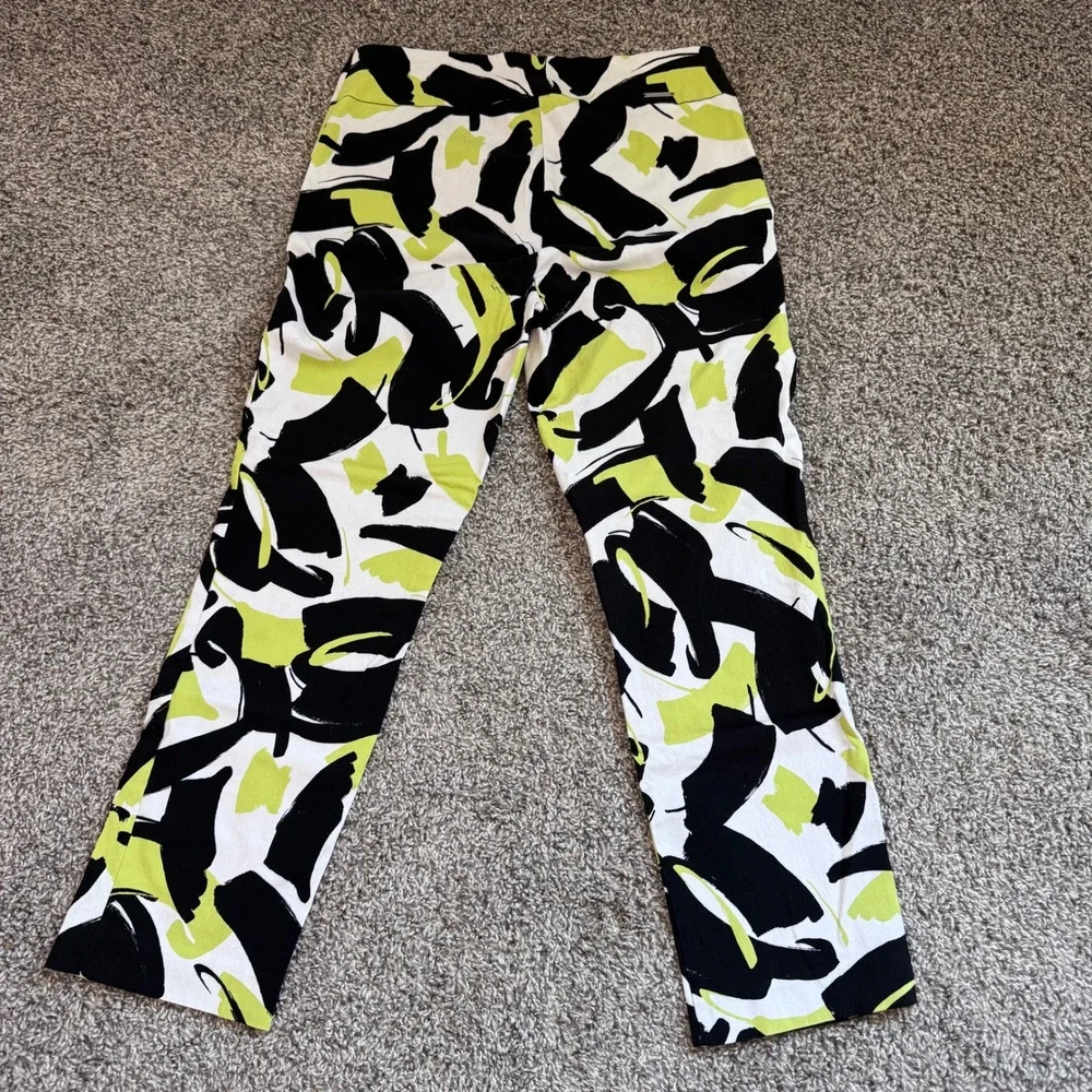 Joseph Ribkoff Abstract Print Mikkennium Pull-On Pants Women's Size 14 MSRP $159